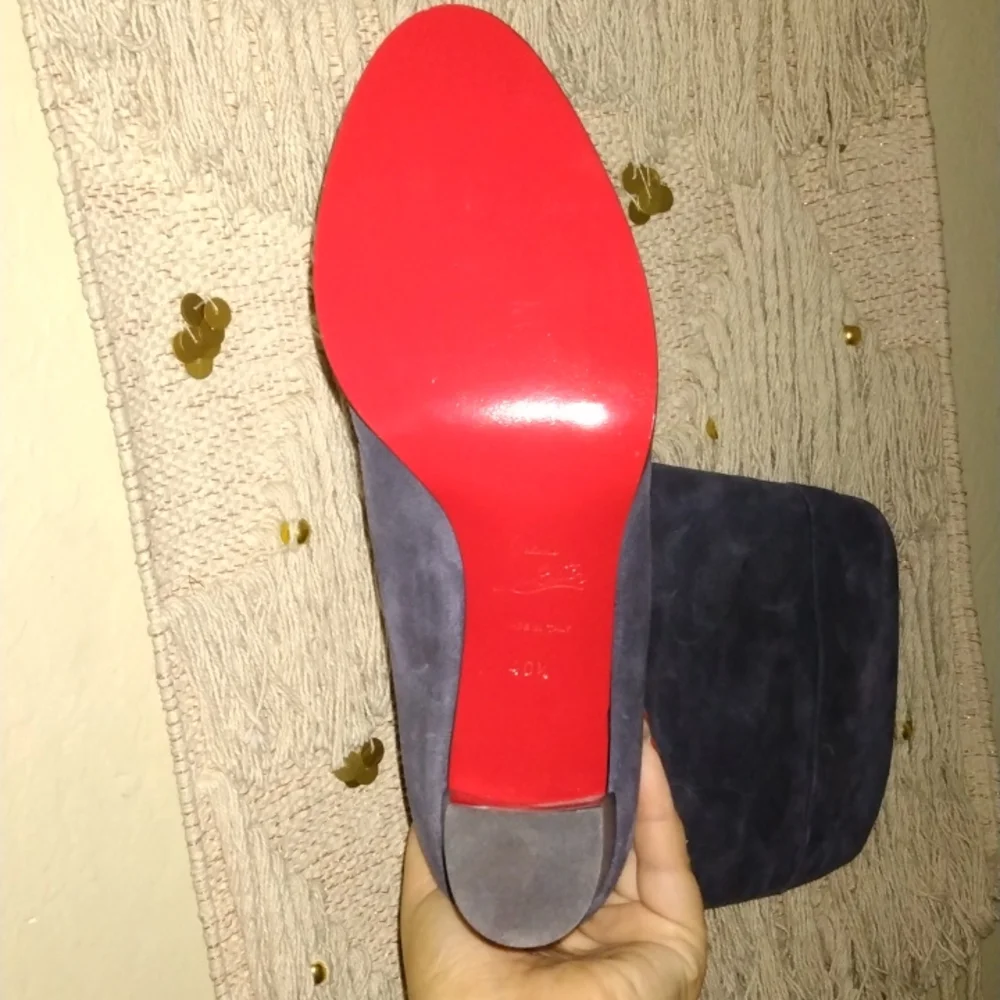 CHRISTIAN LOUBOUTIN SUEDE BOOTS SZ.40 1/2 - Picture 2 of 11